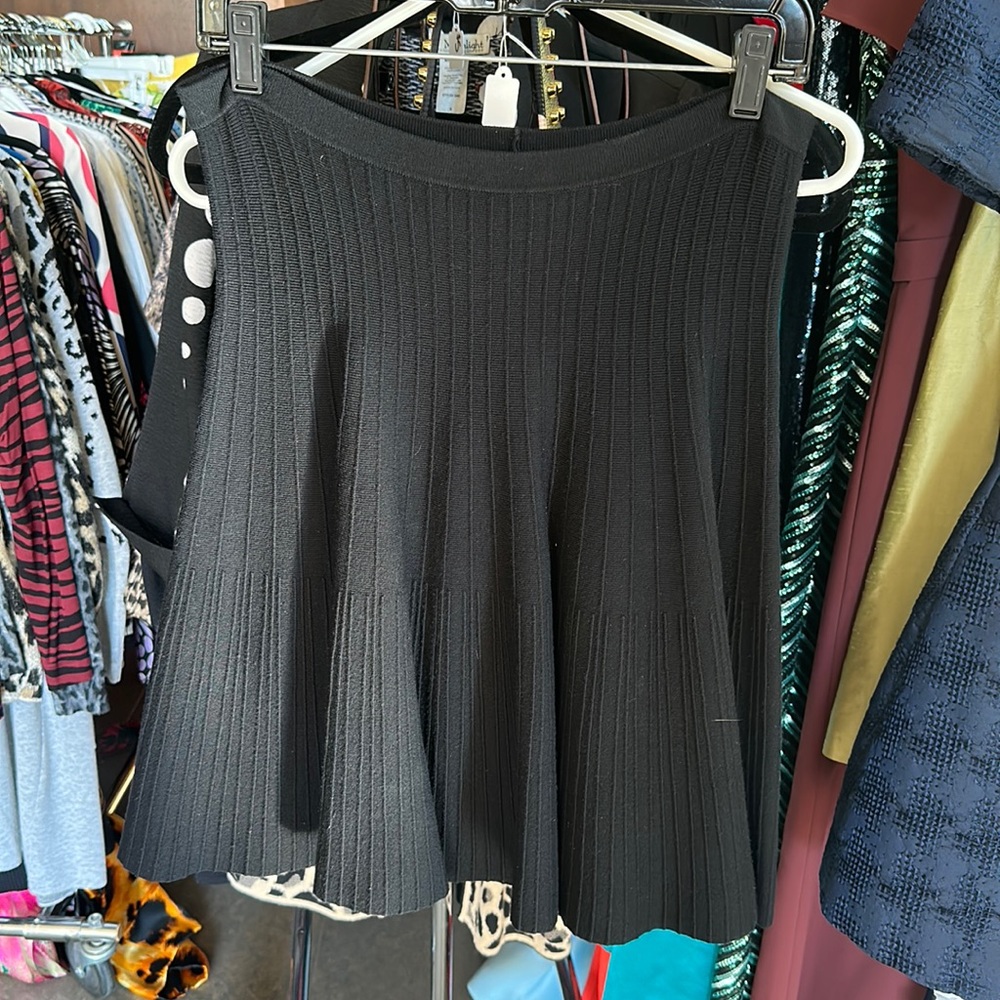BCBG MaxAzria Black A-Line Knit Skirt